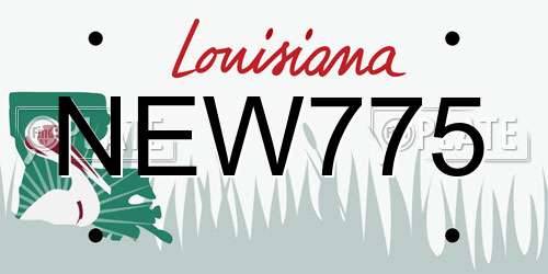 NEW775 Louisiana License Plate