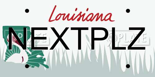 NEXTPLZ Louisiana License Plate