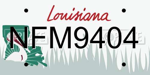 NFM9404 Louisiana License Plate
