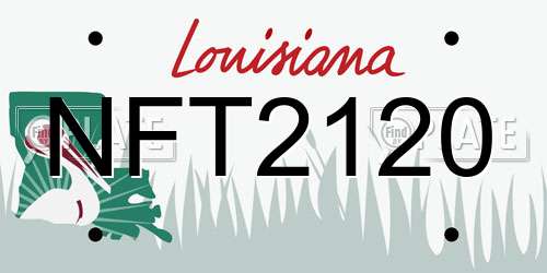 NFT2120 Louisiana License Plate