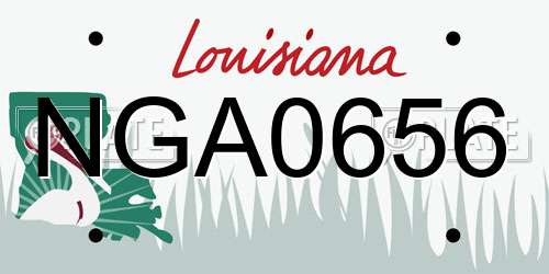 NGA0656 Louisiana License Plate