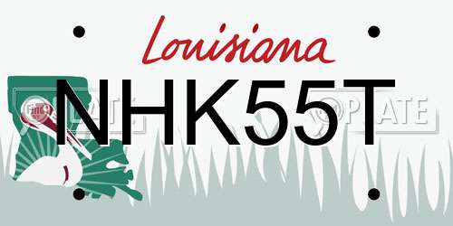 NHK55T Louisiana License Plate
