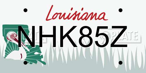 NHK85Z Louisiana License Plate