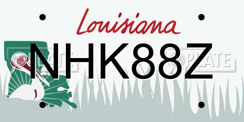 NHK88Z Louisiana License Plate