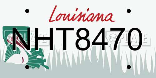 NHT8470 Louisiana License Plate