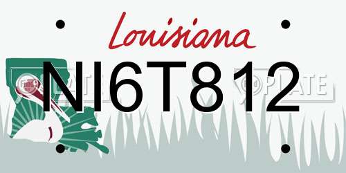 NI6T812 Louisiana License Plate