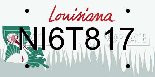 NI6T817 Louisiana License Plate