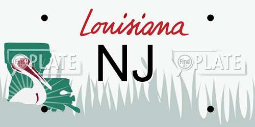 NJ Louisiana License Plate