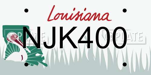 NJK400 Louisiana License Plate