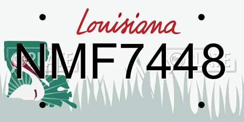 NMF7448 Louisiana License Plate