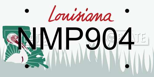 NMP904 Louisiana License Plate