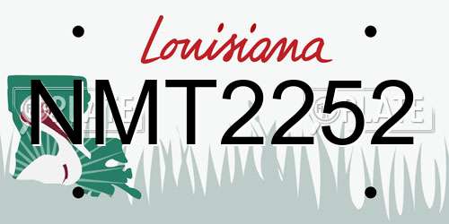 NMT2252 Louisiana License Plate