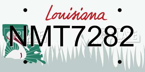 NMT7282 Louisiana License Plate
