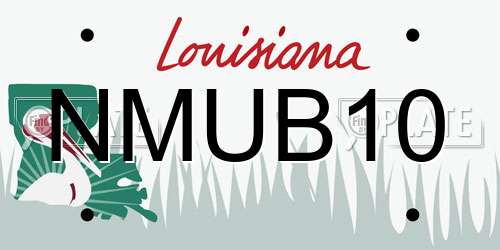 NMUB10 Louisiana License Plate