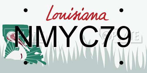 NMYC79 Louisiana License Plate