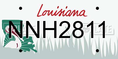 NNH2811 Louisiana License Plate