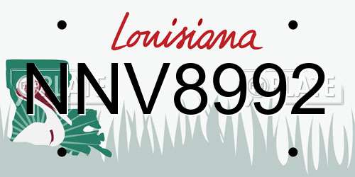 NNV8992 Louisiana License Plate