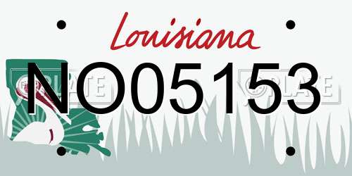 NO05153 Louisiana License Plate