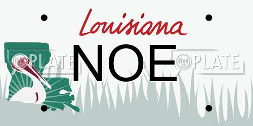 NOE Louisiana License Plate