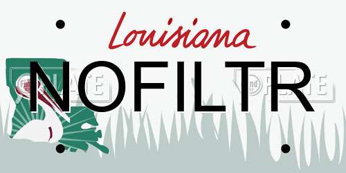 NOFILTR Louisiana License Plate