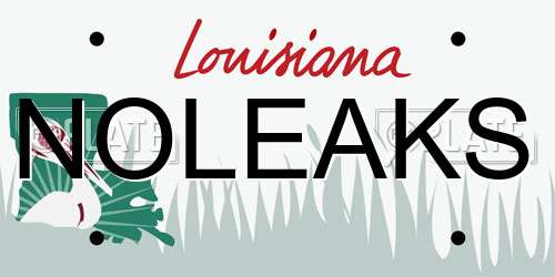 NOLEAKS Louisiana License Plate