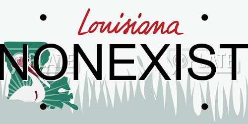 NONEXIST Louisiana License Plate