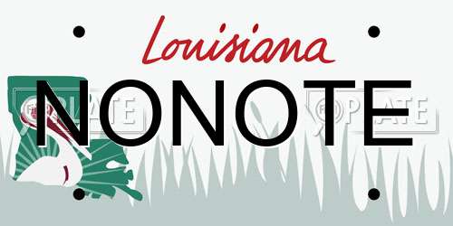 NONOTE Louisiana License Plate