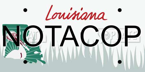 NOTACOP Louisiana License Plate