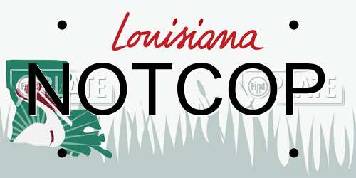 NOTCOP Louisiana License Plate
