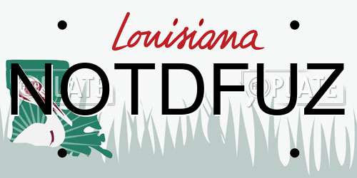 NOTDFUZ Louisiana License Plate
