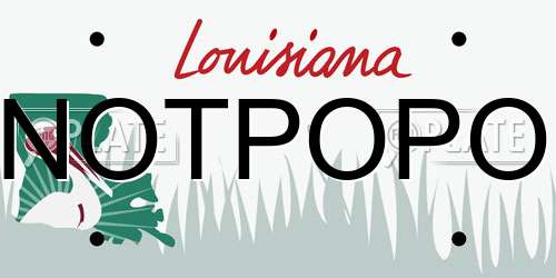 NOTPOPO Louisiana License Plate