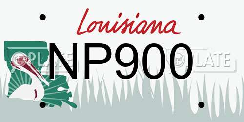 NP900 Louisiana License Plate