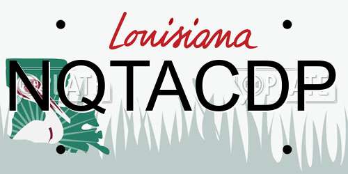 NQTACDP Louisiana License Plate