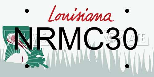 NRMC30 Louisiana License Plate