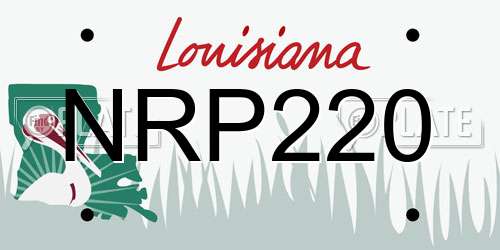 NRP220 Louisiana License Plate