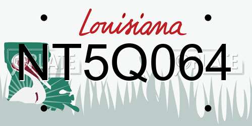 NT5Q064 Louisiana License Plate