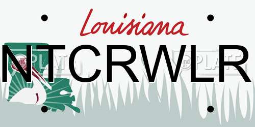 NTCRWLR Louisiana License Plate