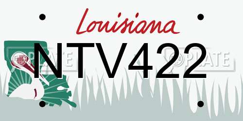 NTV422 Louisiana License Plate
