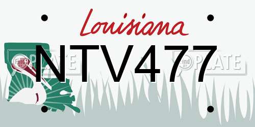 NTV477 Louisiana License Plate