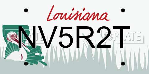 NV5R2T Louisiana License Plate