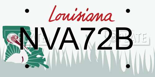 NVA72B Louisiana License Plate