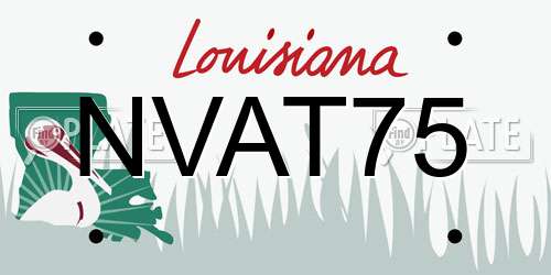 NVAT75 Louisiana License Plate