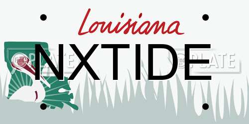 NXTIDE Louisiana License Plate