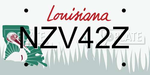 NZV42Z Louisiana License Plate