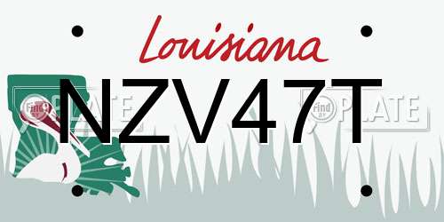 NZV47T Louisiana License Plate