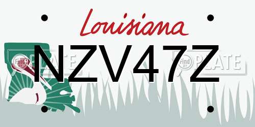 NZV47Z Louisiana License Plate