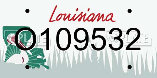 O109532 Louisiana License Plate