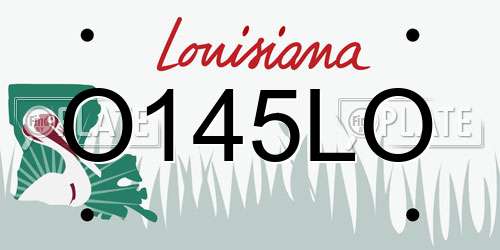 O145LO Louisiana License Plate