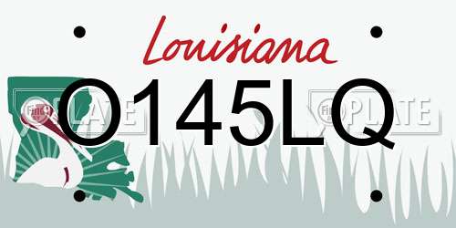 O145LQ Louisiana License Plate