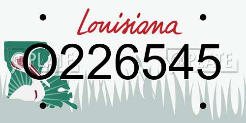O226545 Louisiana License Plate